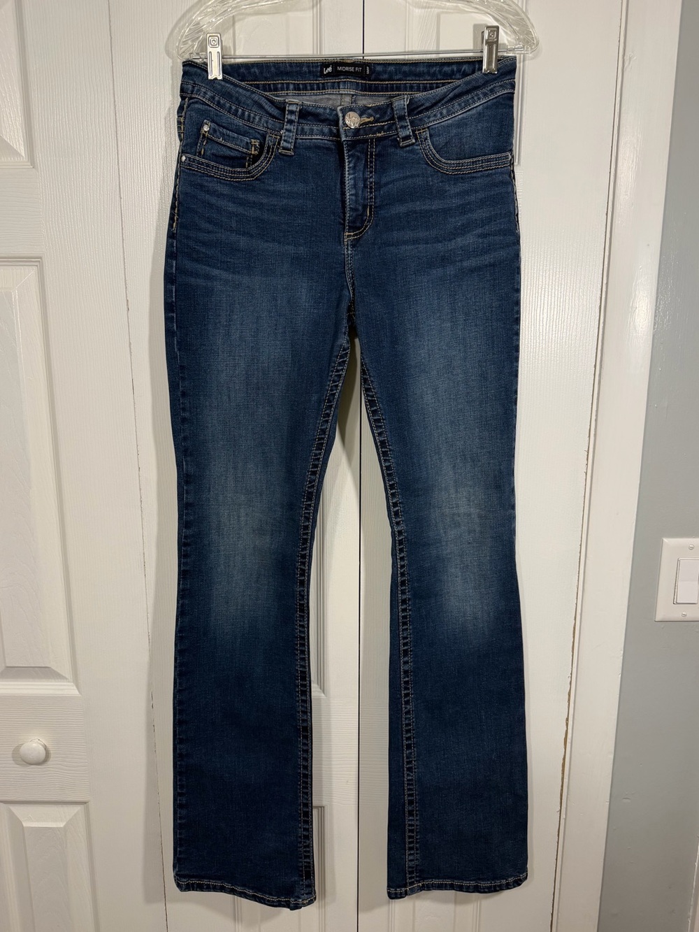 Lee Midrise Fit Jeans 8 Long Dark Wash